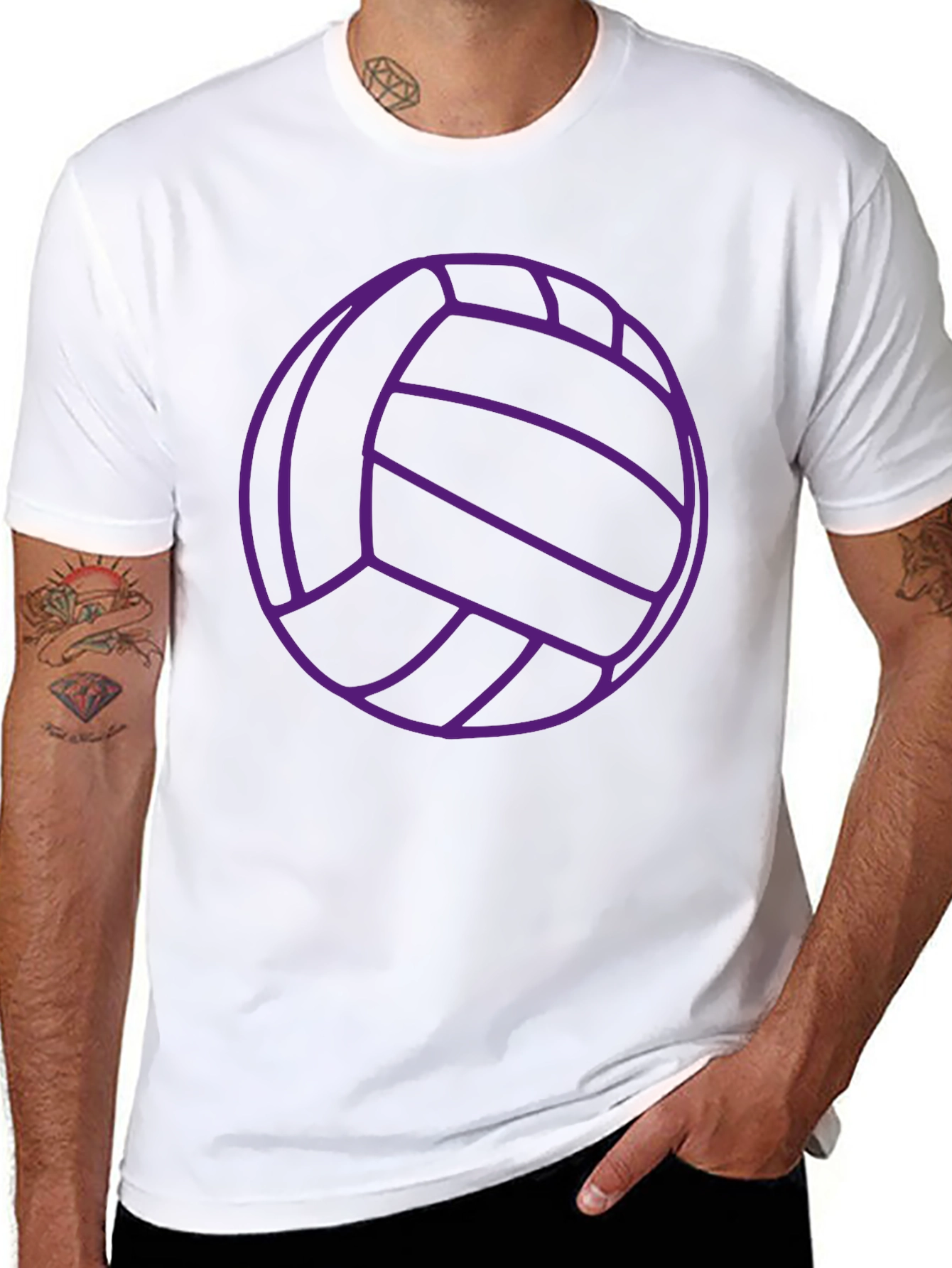 Volleyball Graphic T-Shirt - Black