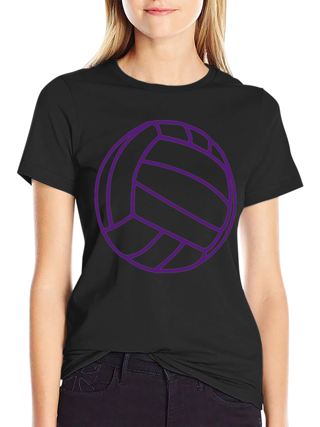Volleyball Graphic T-Shirt - Black