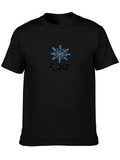 Flake Snowflake Graphic Black T-Shirt