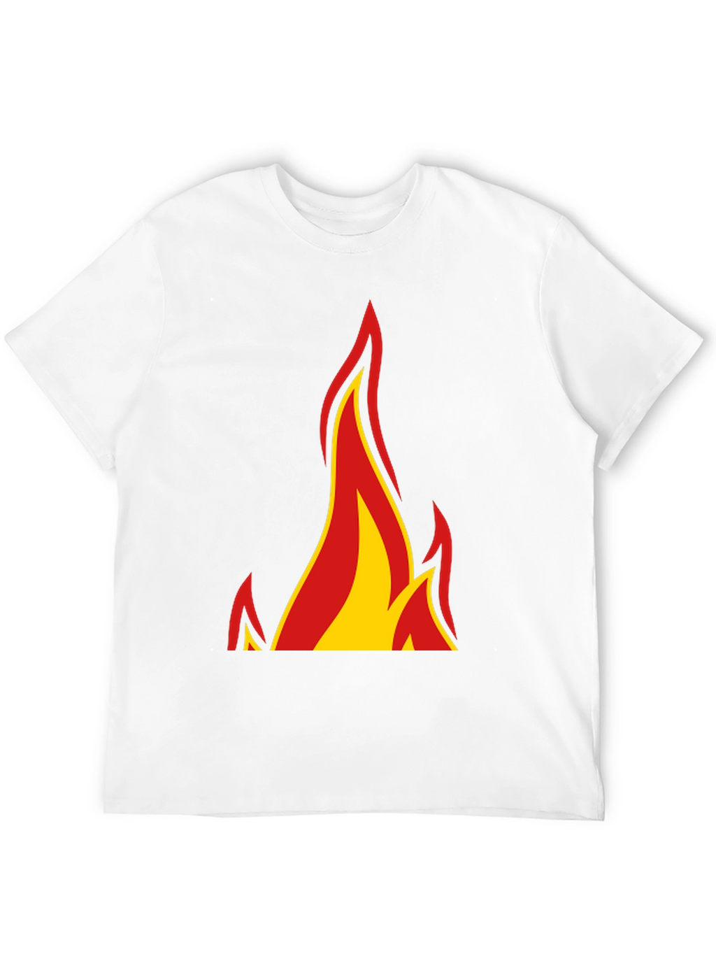 Fiery Flames Graphic Tee - Bold Black T-Shirt