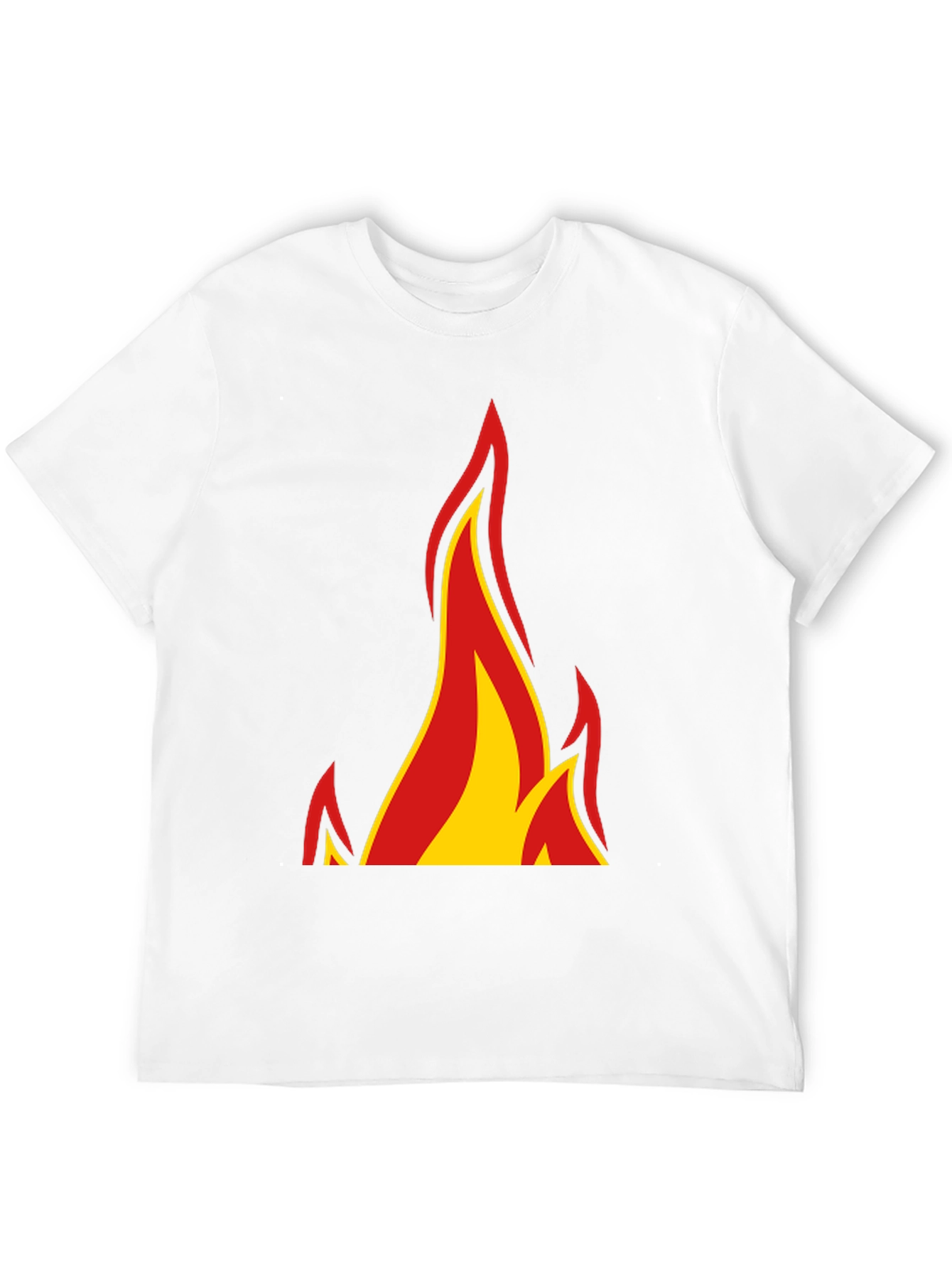 Fiery Flames Graphic Tee - Bold Black T-Shirt