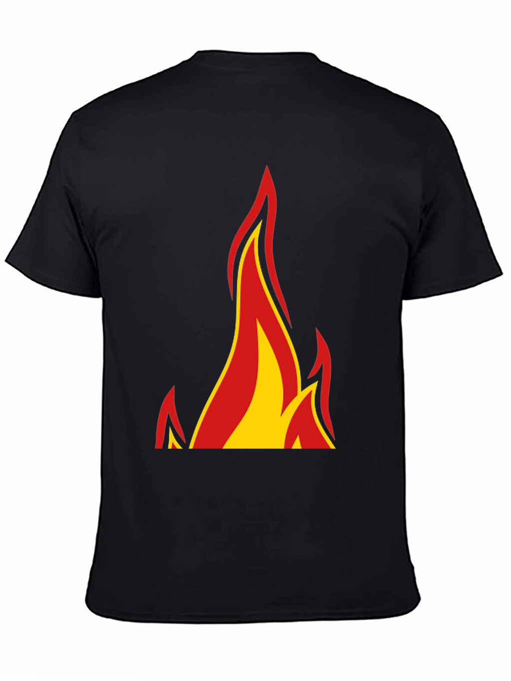 Fiery Flames Graphic Tee - Bold Black T-Shirt
