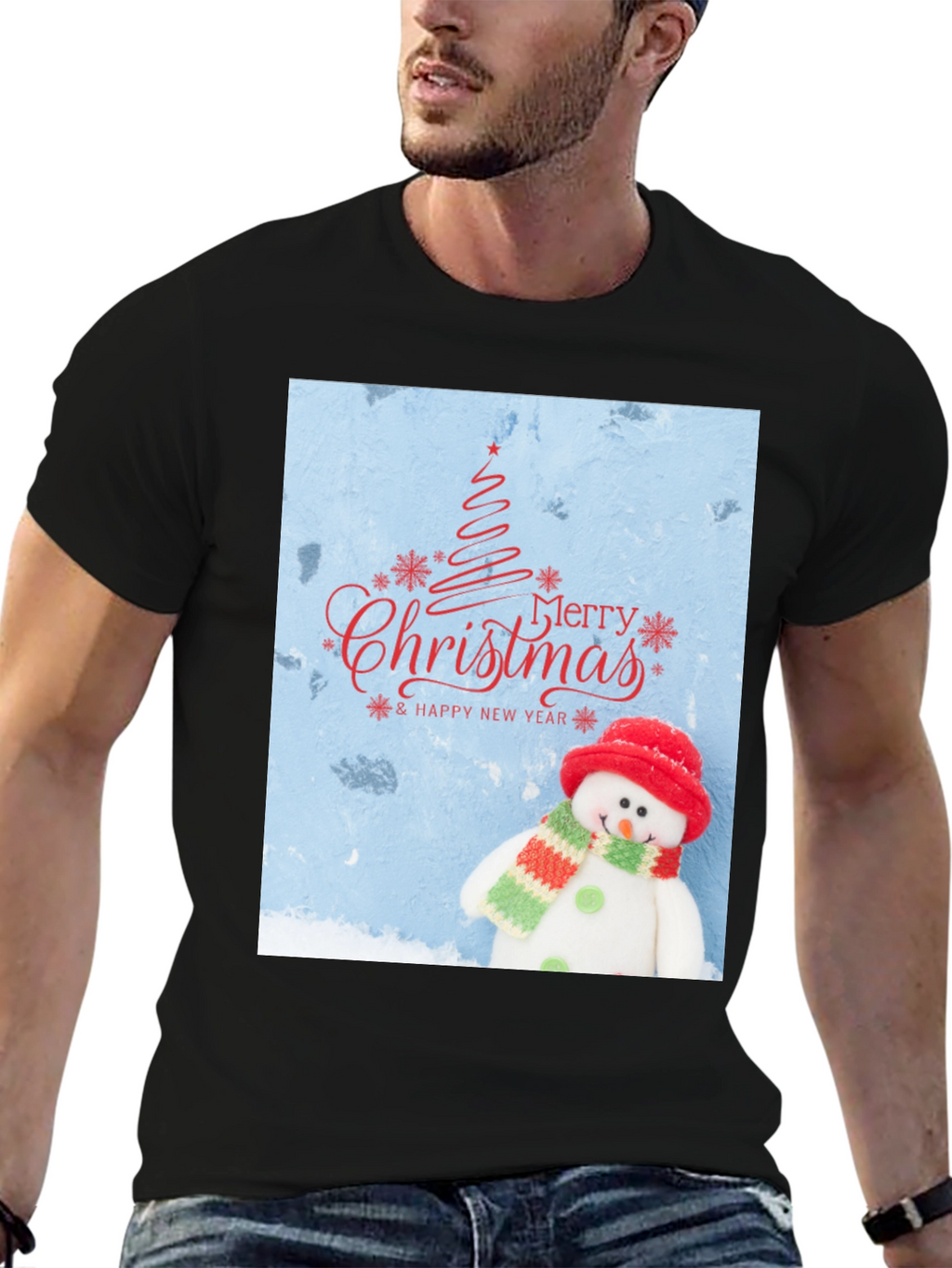Festive Christmas Snowman T-Shirt