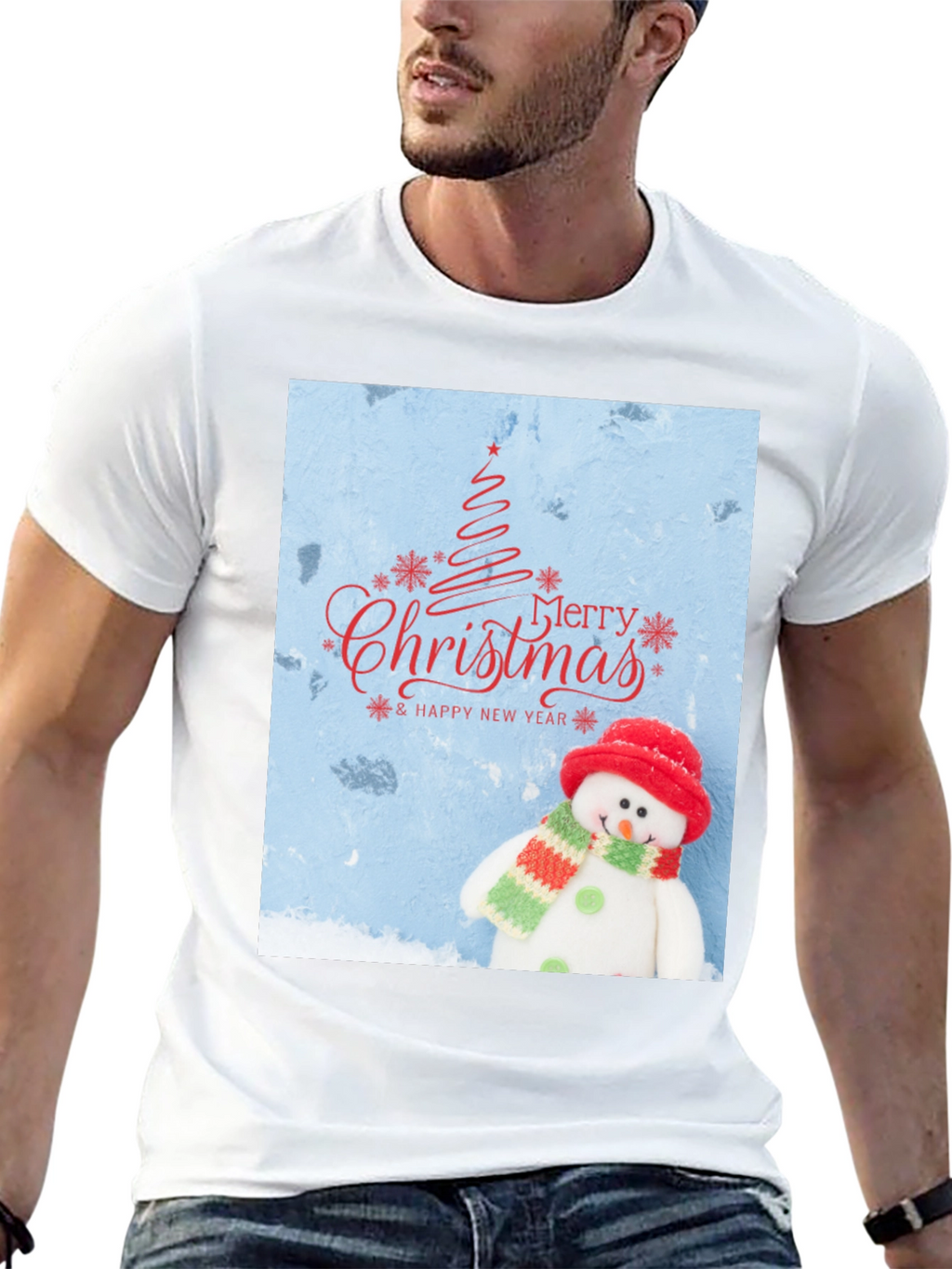 Festive Christmas Snowman T-Shirt