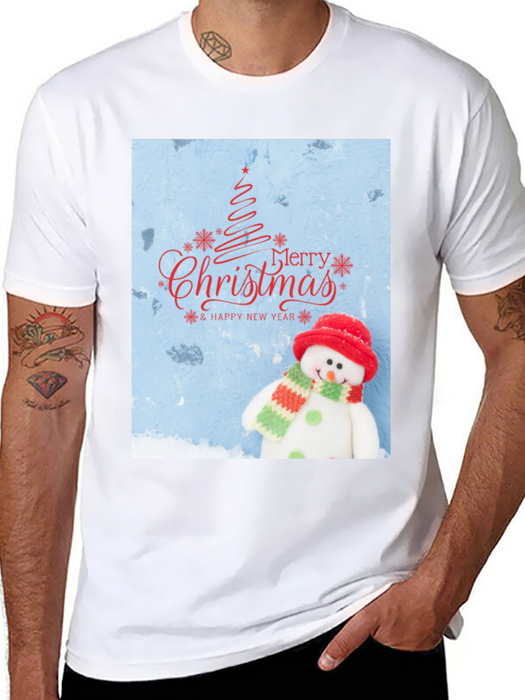 Festive Christmas Snowman T-Shirt
