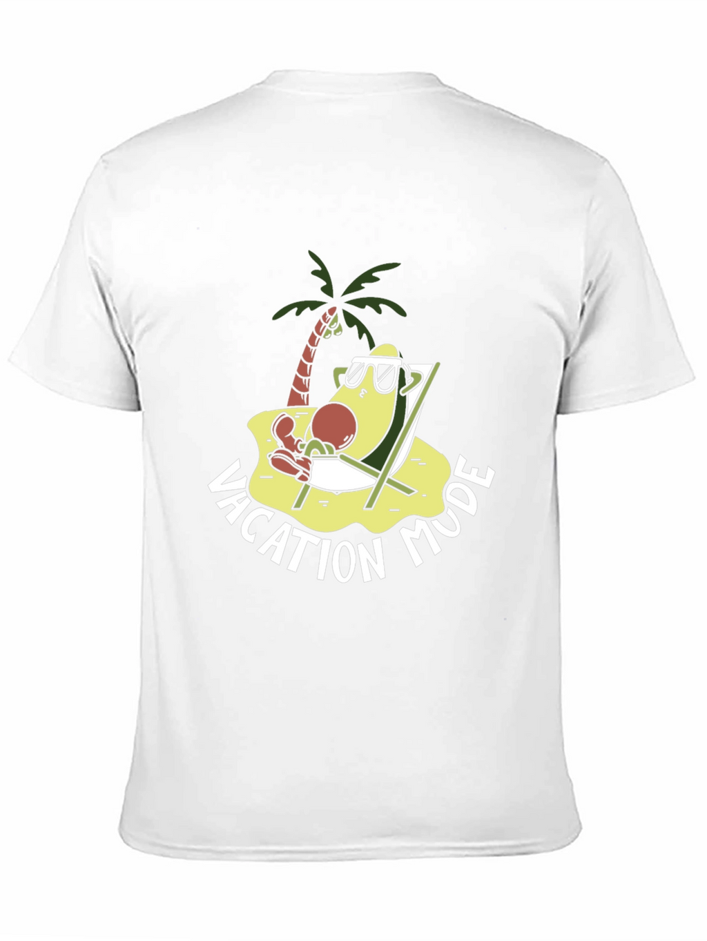 Vacation Mode Avocado T-Shirt - Relaxed Beach Style