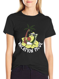 Vacation Mode Avocado T-Shirt - Relaxed Beach Style