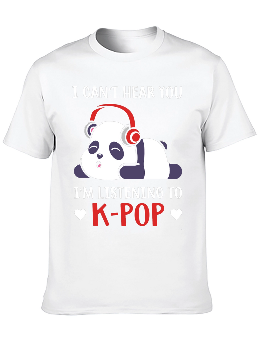 K-Pop Panda T-Shirt - Cute Music Lover Tee