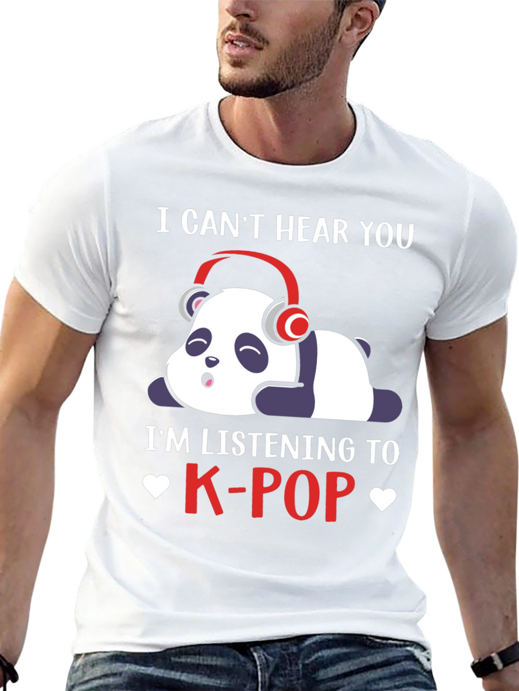 K-Pop Panda T-Shirt - Cute Music Lover Tee