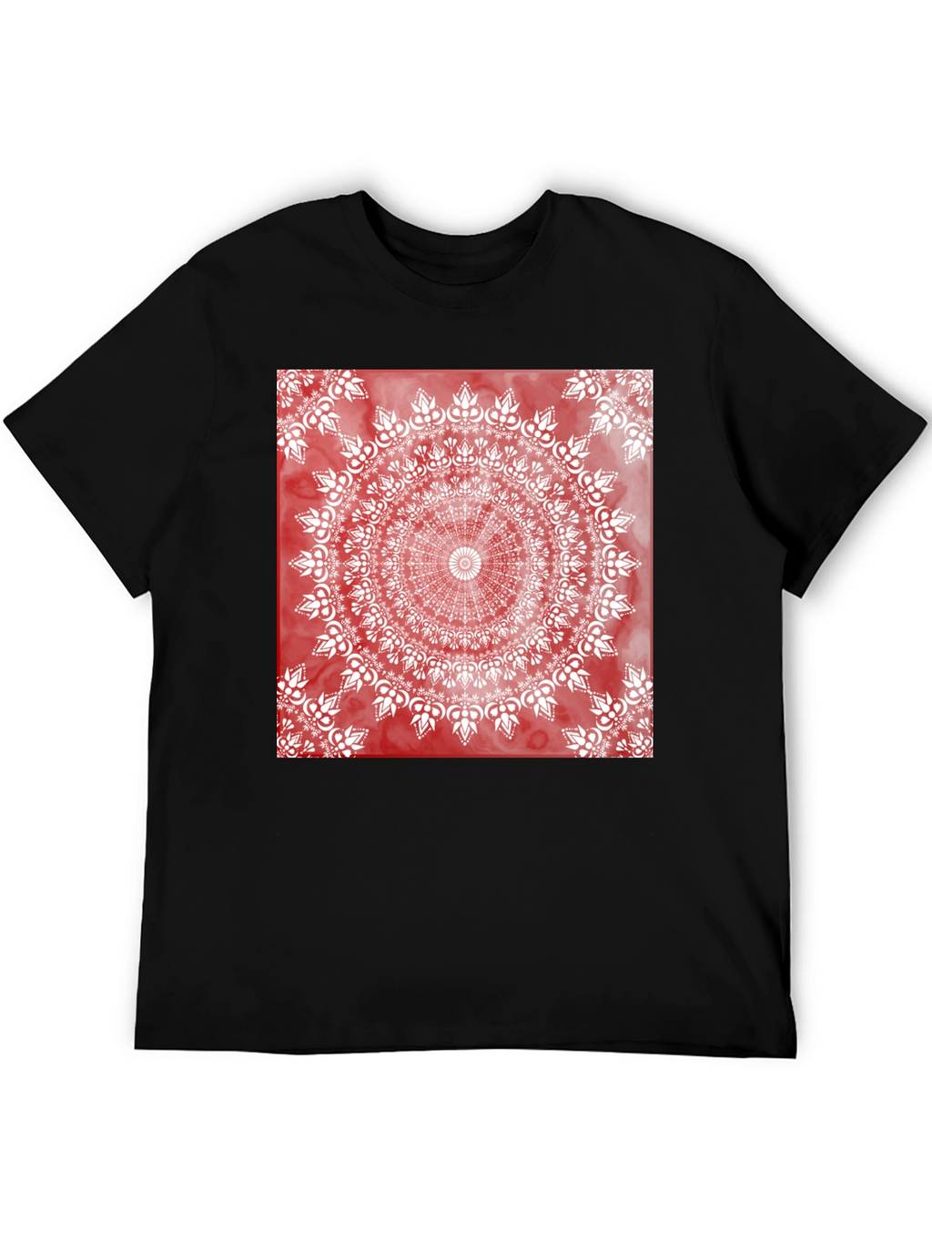 Red Mandala Graphic T-Shirt