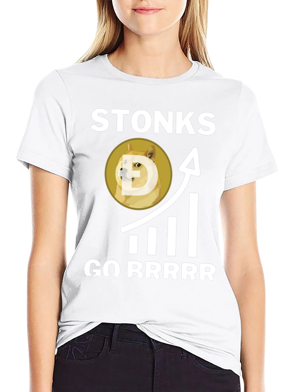 Stonks Go Brrrr Dogecoin Meme T-Shirt