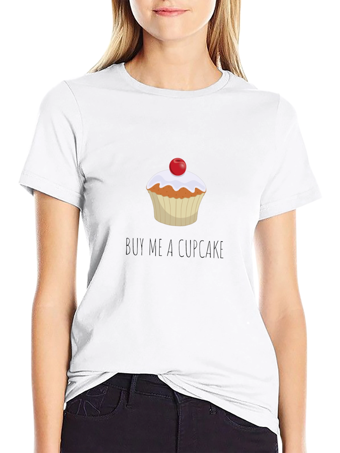 Buy Me a Cupcake T-Shirt - Unisex Black Tee