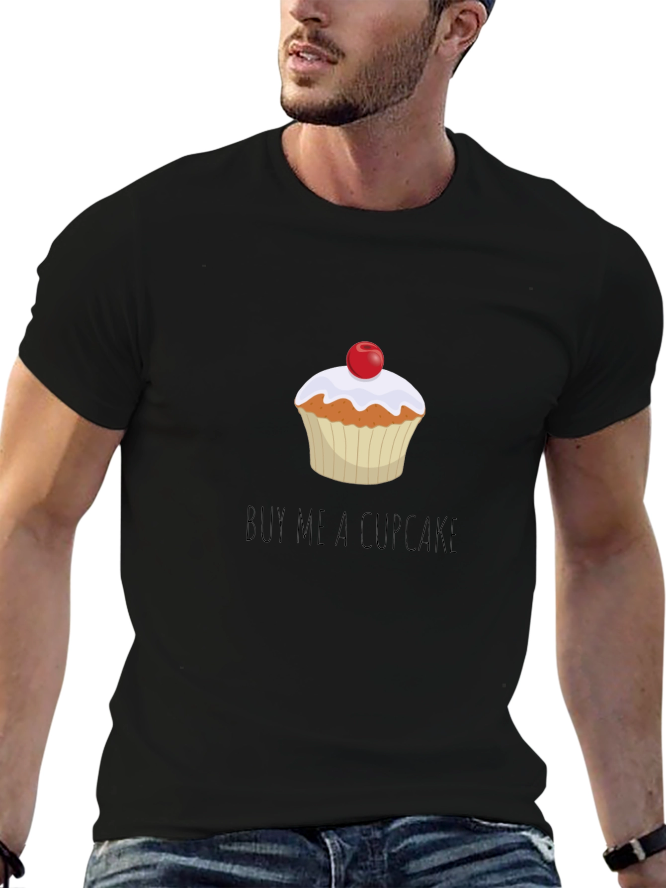 Buy Me a Cupcake T-Shirt - Unisex Black Tee