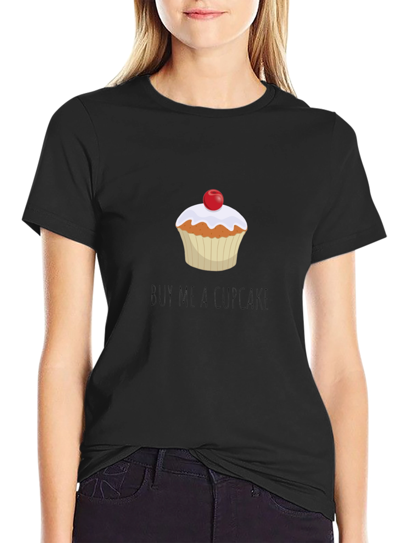 Buy Me a Cupcake T-Shirt - Unisex Black Tee