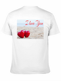I Love You Heart Beach T-Shirt