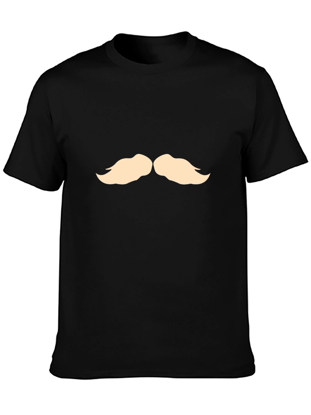 Mustache Graphic Black T-Shirt