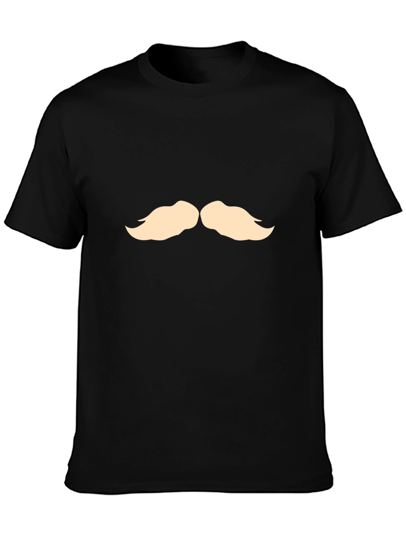 Mustache Graphic Black T-Shirt