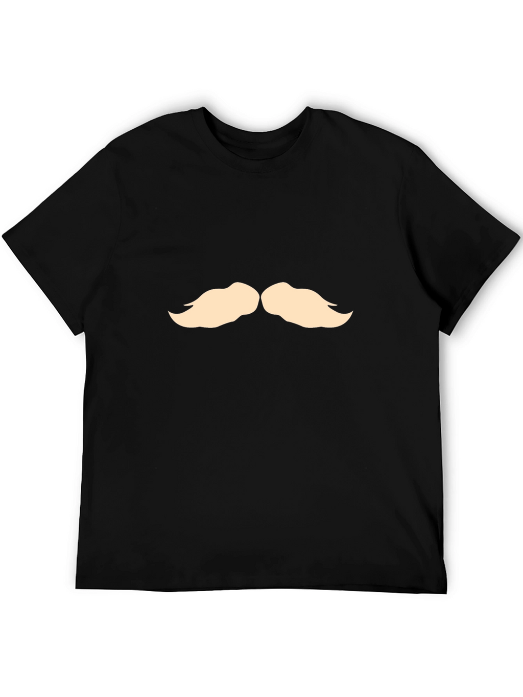 Mustache Graphic Black T-Shirt