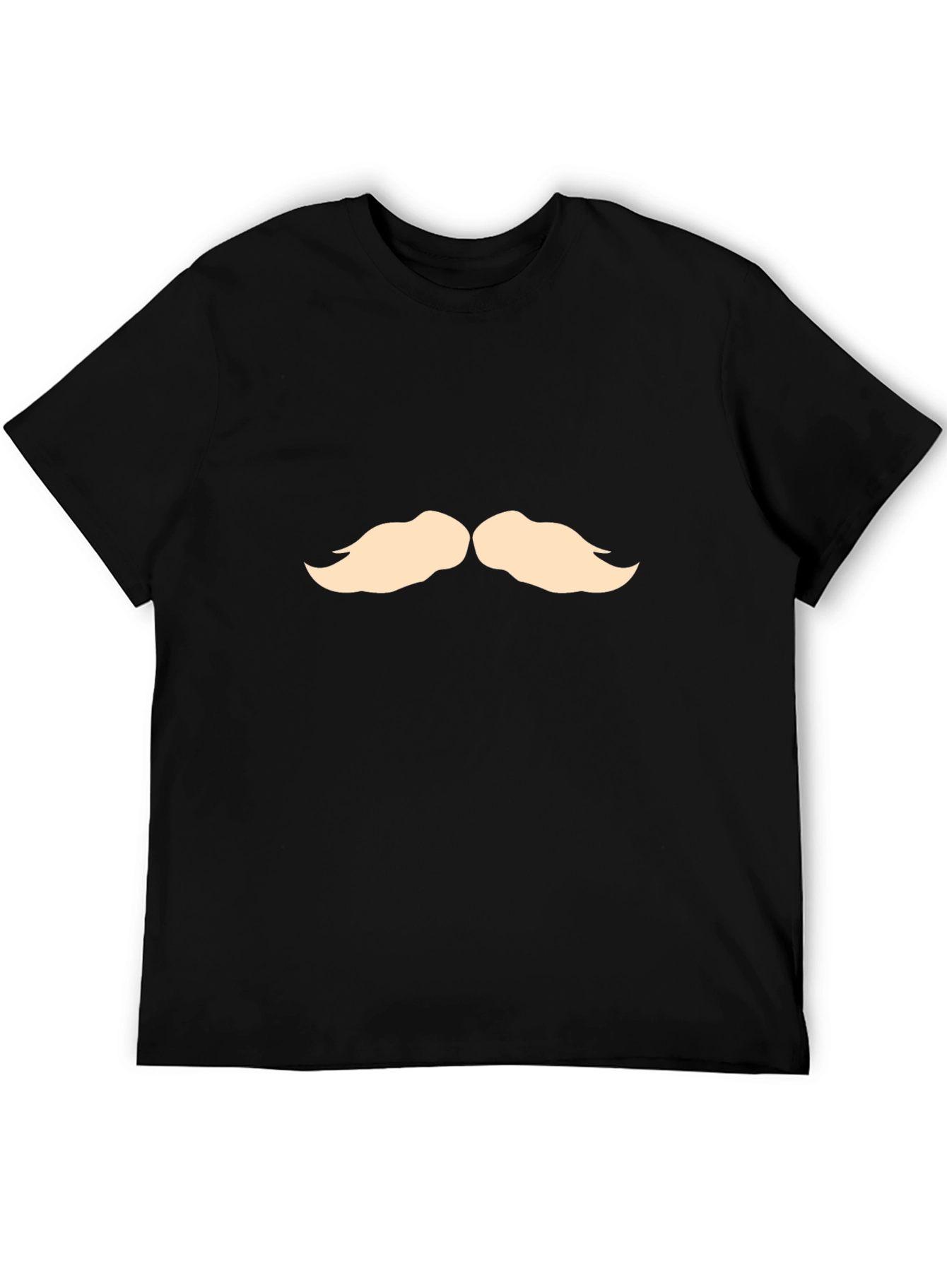 Mustache Graphic Black T-Shirt