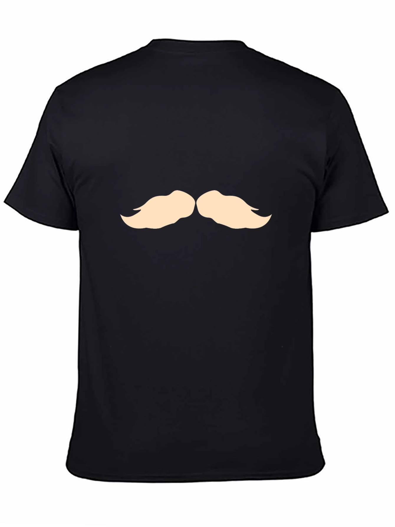 Mustache Graphic Black T-Shirt