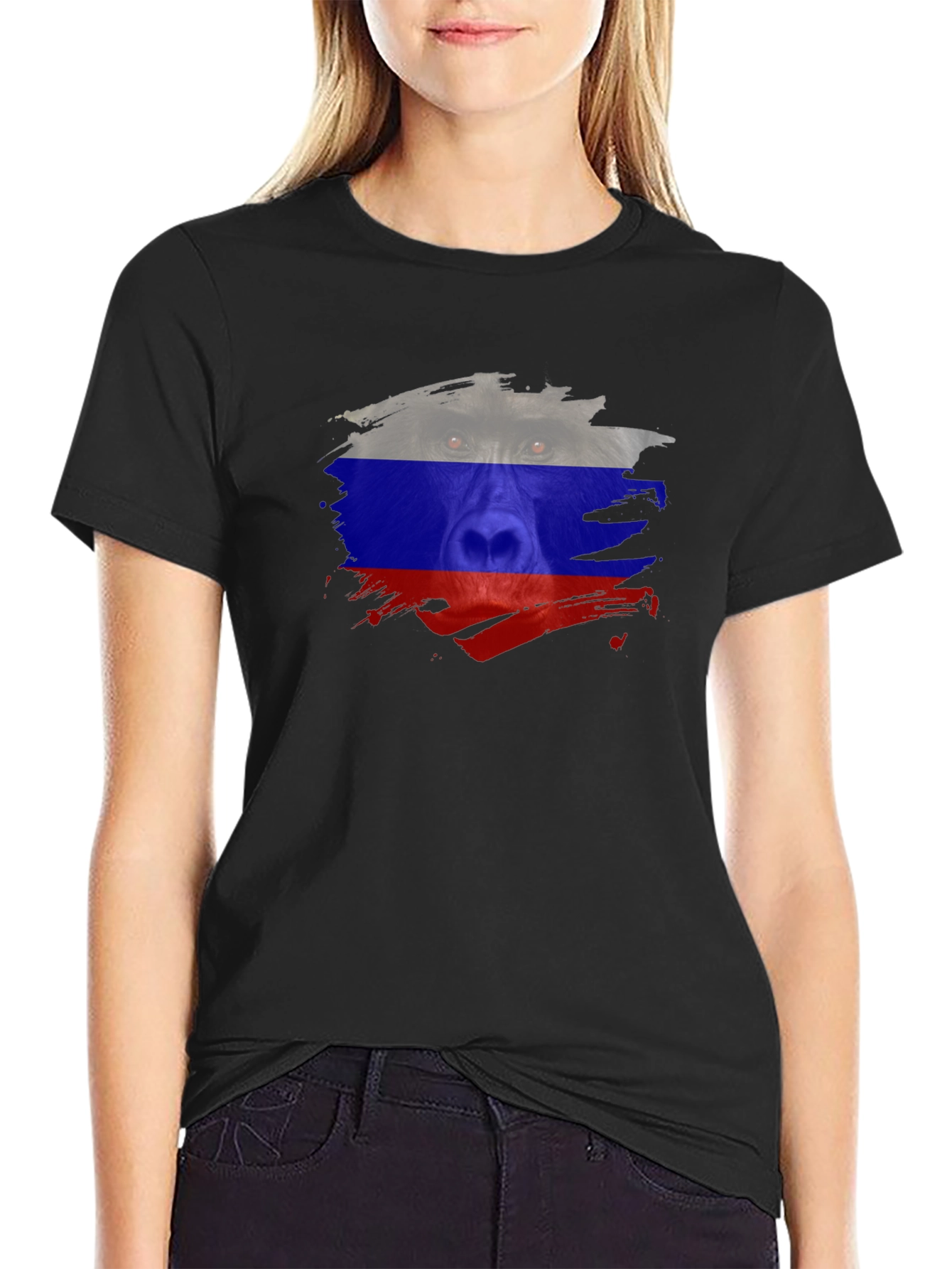 Russian Bear Flag T-Shirt - Black