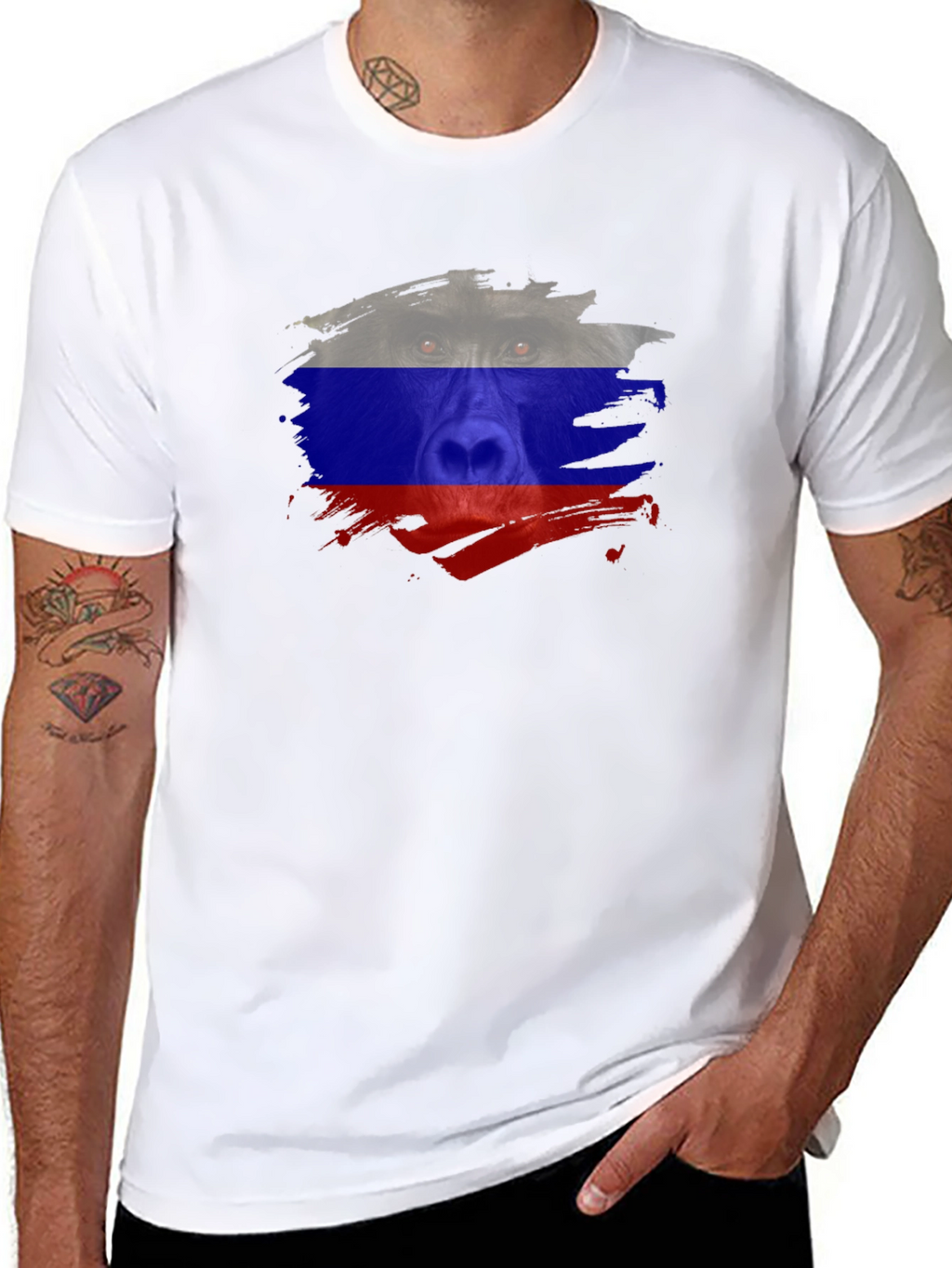 Russian Bear Flag T-Shirt - Black