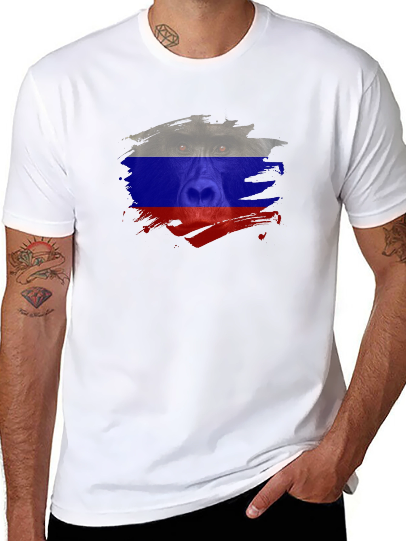Russian Bear Flag T-Shirt - Black