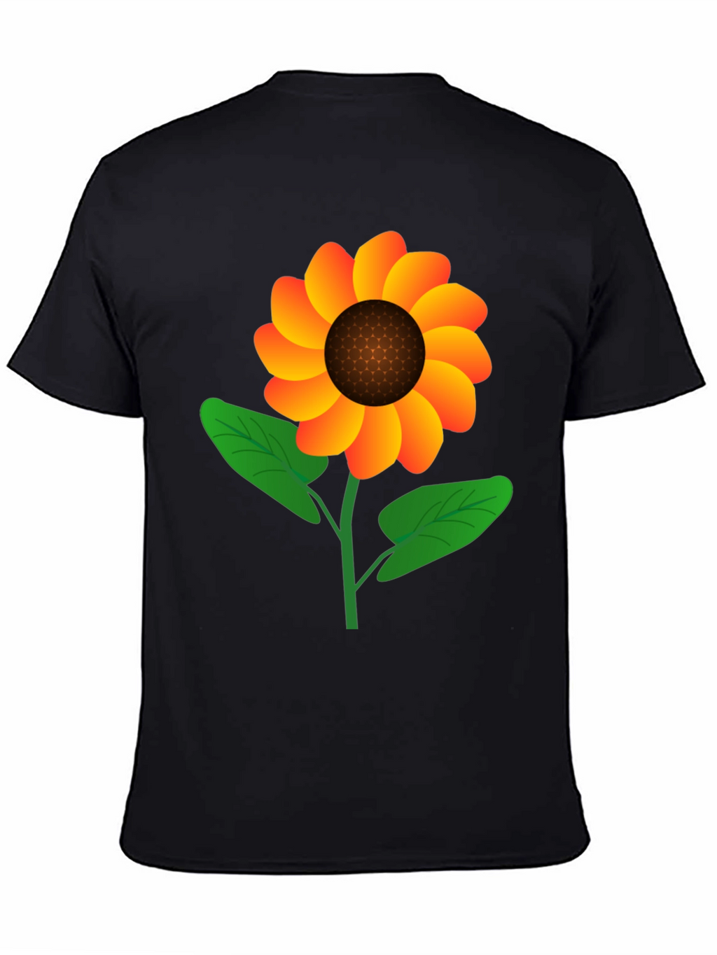 Sunflower Graphic Tee - Black Cotton Blend