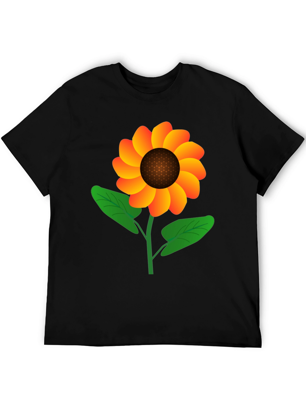 Sunflower Graphic Tee - Black Cotton Blend