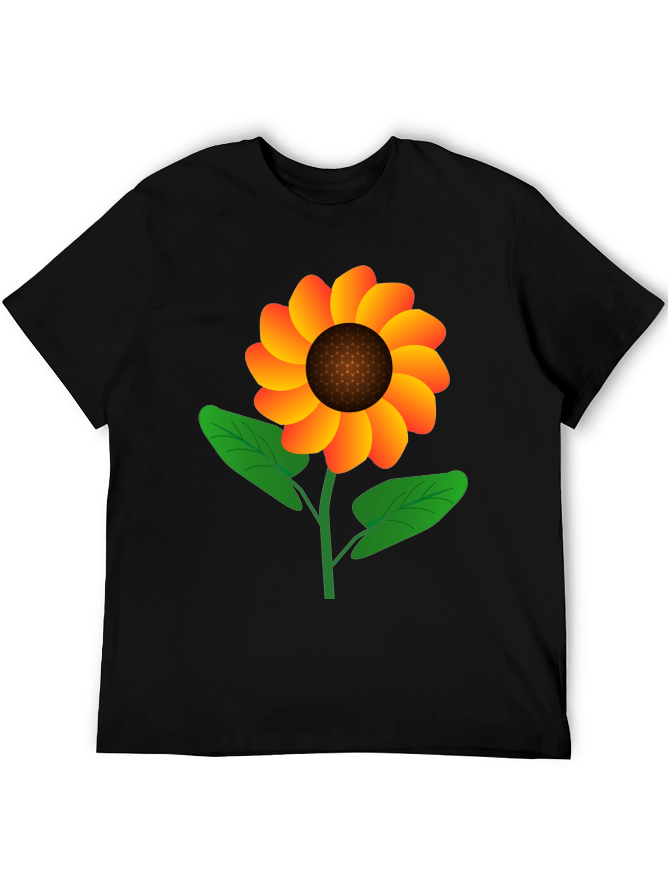 Sunflower Graphic Tee - Black Cotton Blend