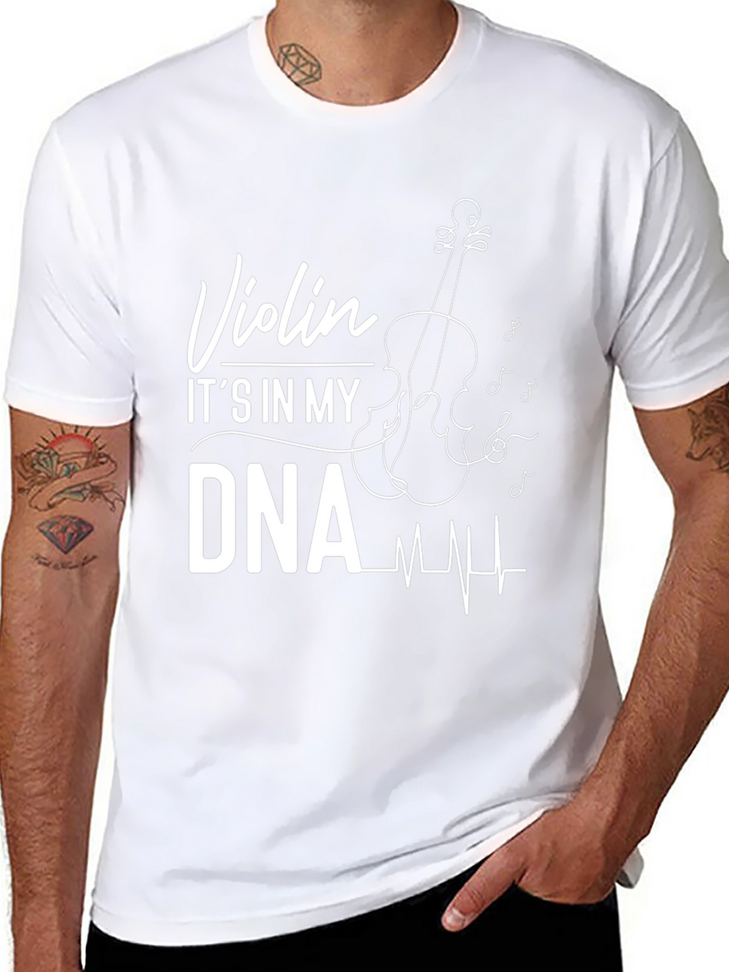 Violin DNA Musician T-Shirt - Black