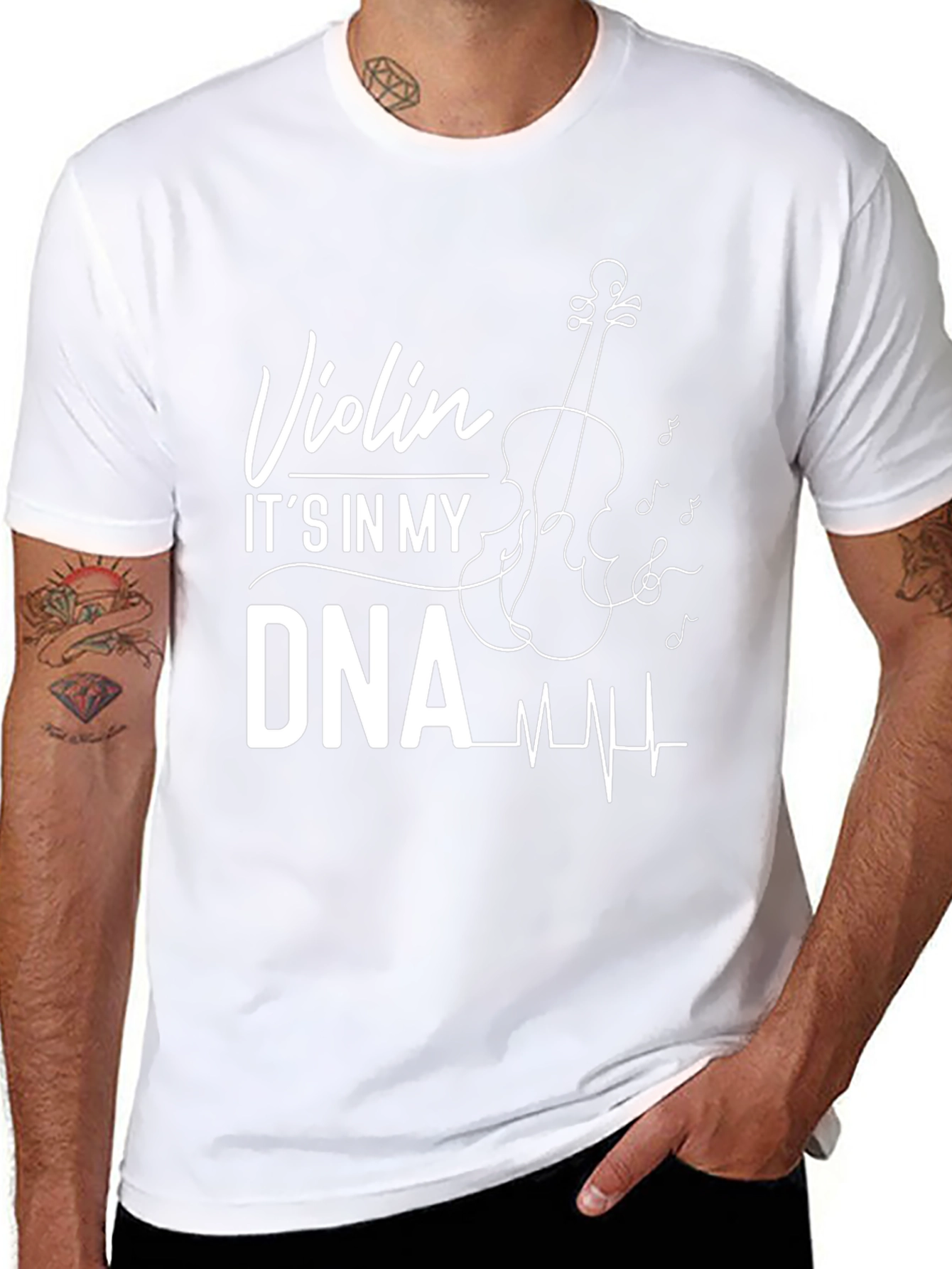 Violin DNA Musician T-Shirt - Black