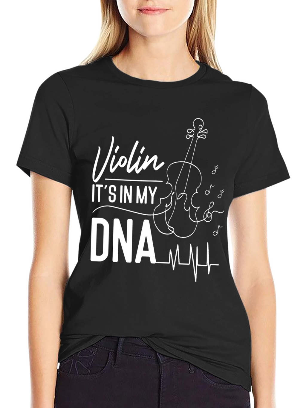 Violin DNA Musician T-Shirt - Black