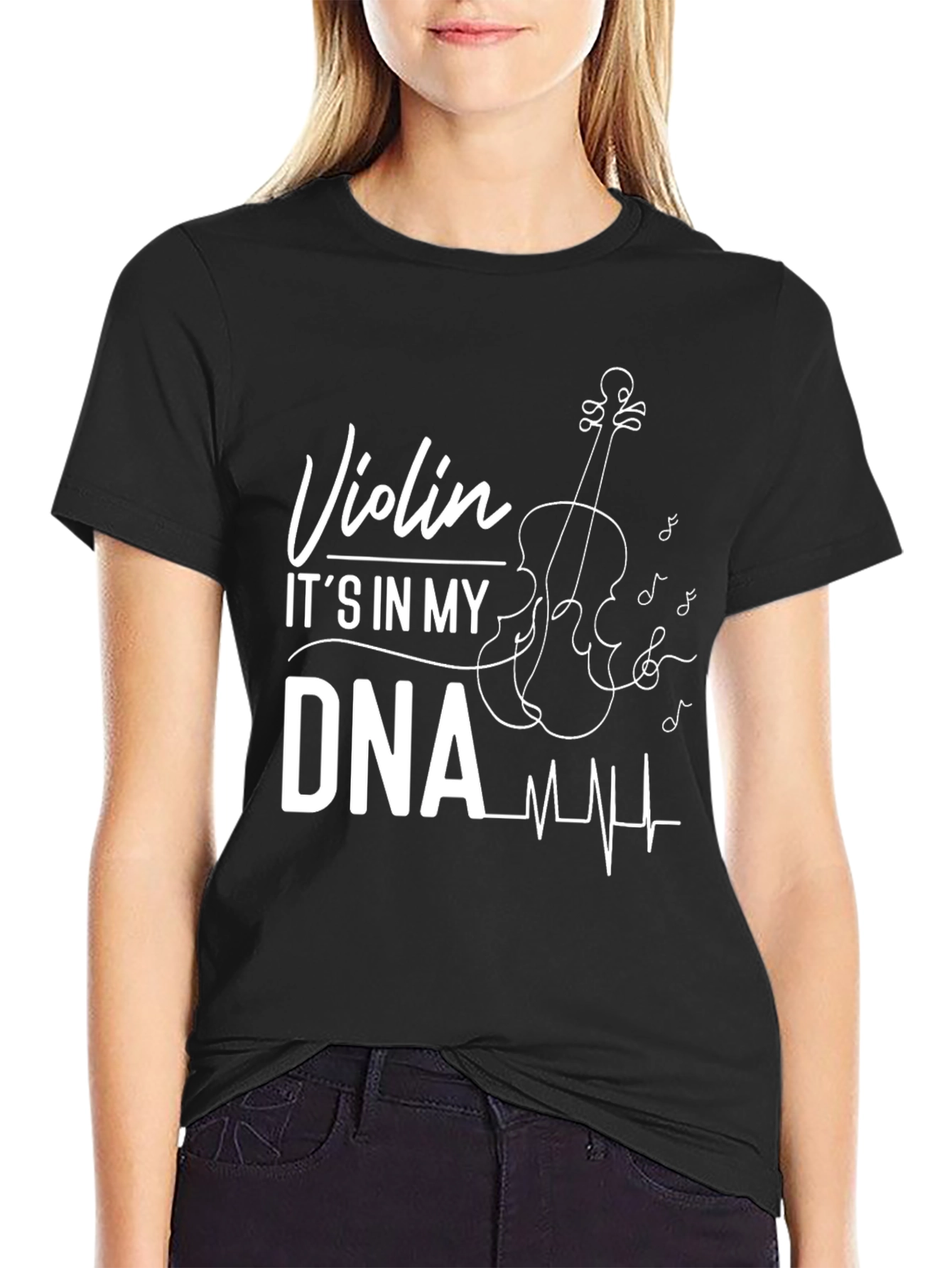 Violin DNA Musician T-Shirt - Black