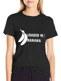 Loaded W/ Banana Graphic Tee - Unisex Black T-Shirt