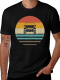 Retro Sunset Jeep T-Shirt - Classic Off-Road Style