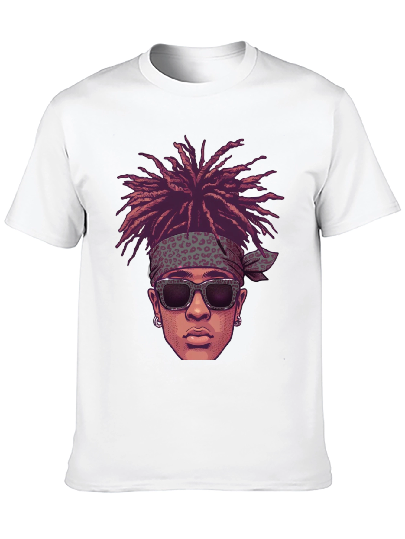 Cool Cartoon Man Black Graphic Tee