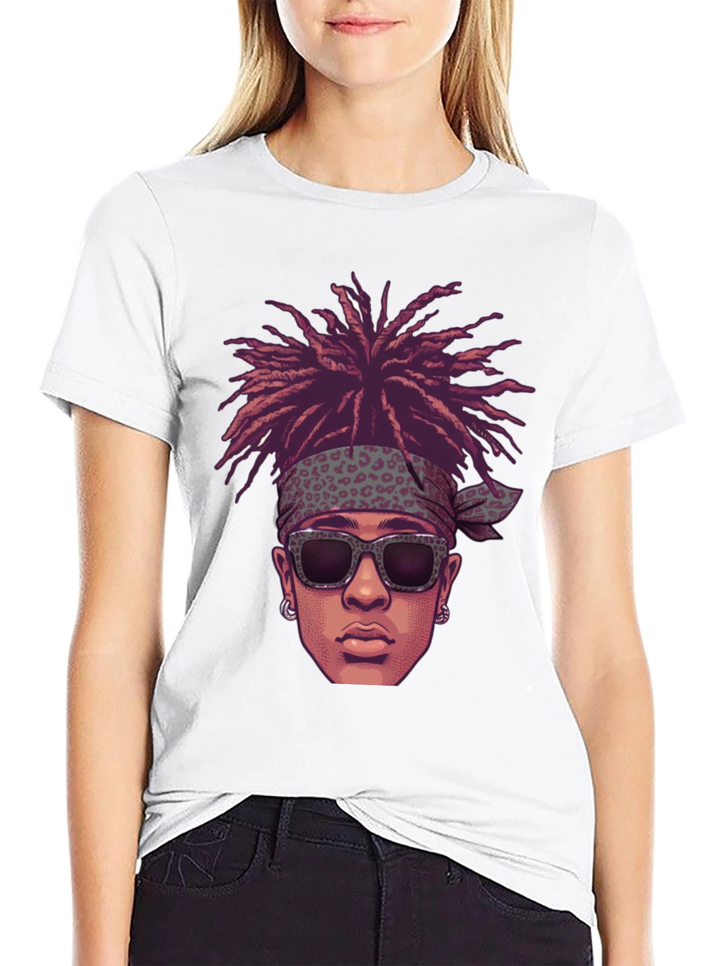 Cool Cartoon Man Black Graphic Tee