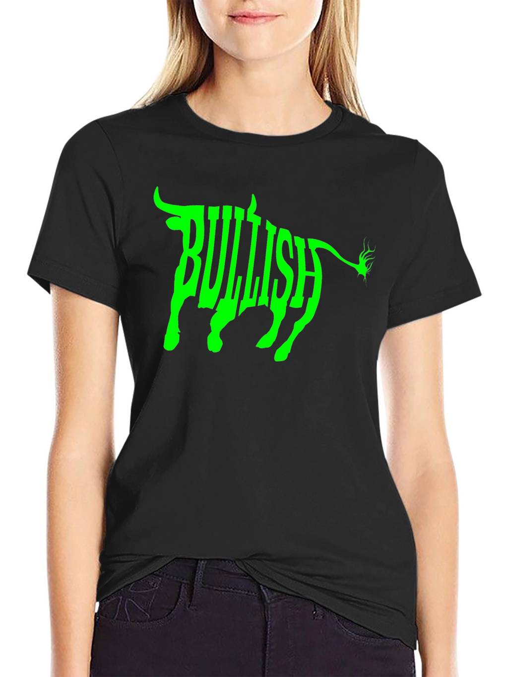 Bullish Graphic Tee - Black Cotton T-Shirt