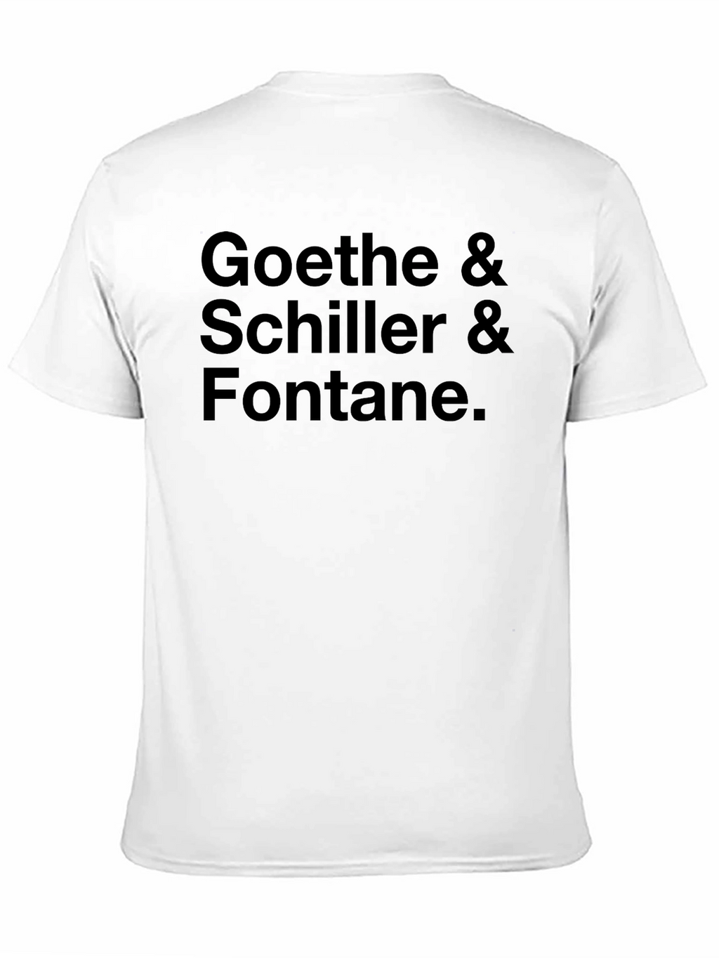 Goethe Schiller & Fontane Black Graphic Tee