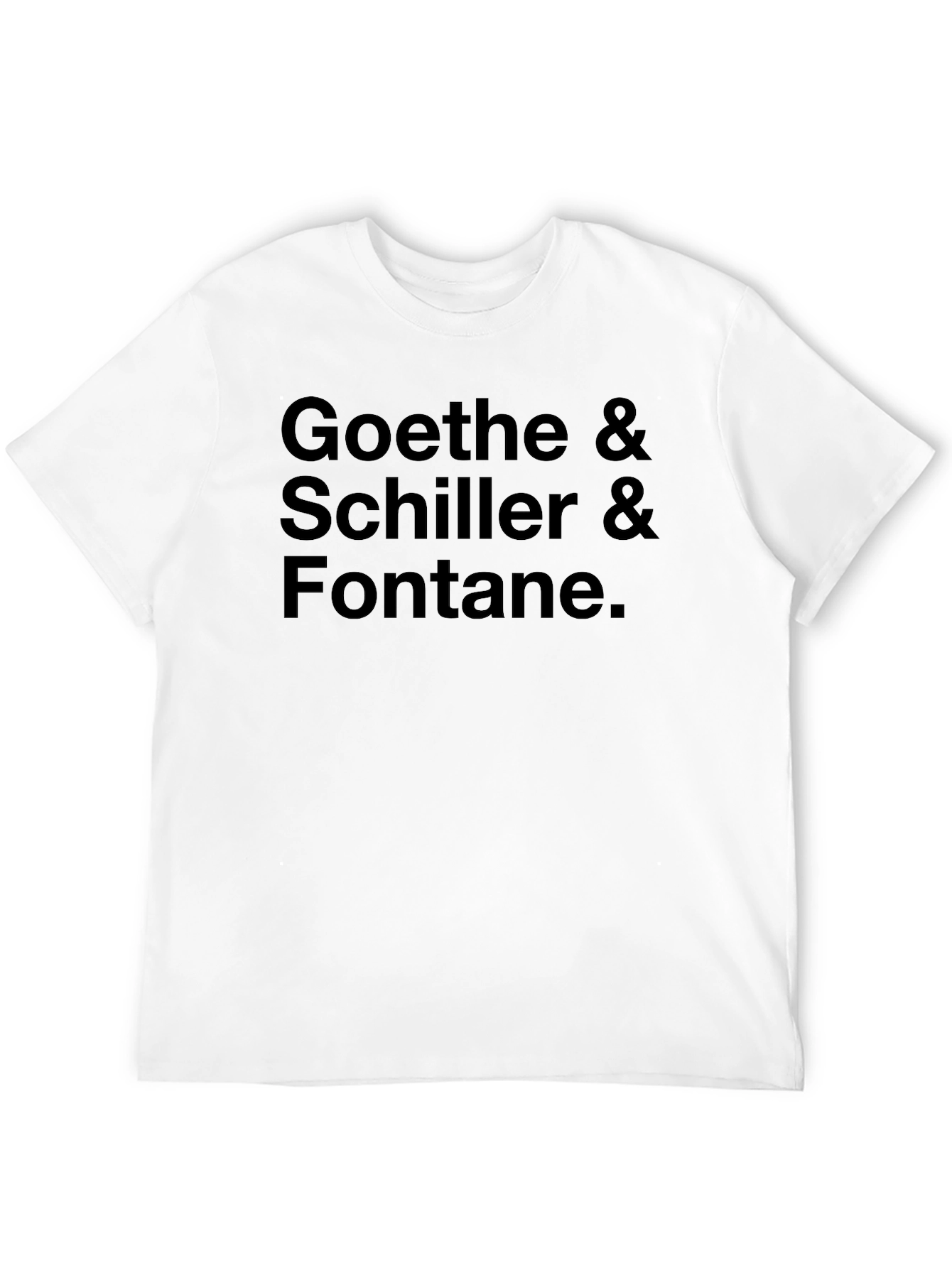 Goethe Schiller & Fontane Black Graphic Tee