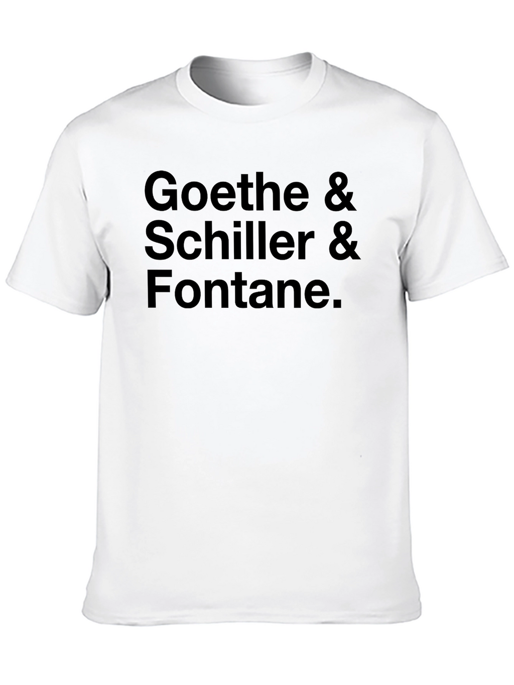Goethe Schiller & Fontane Black Graphic Tee