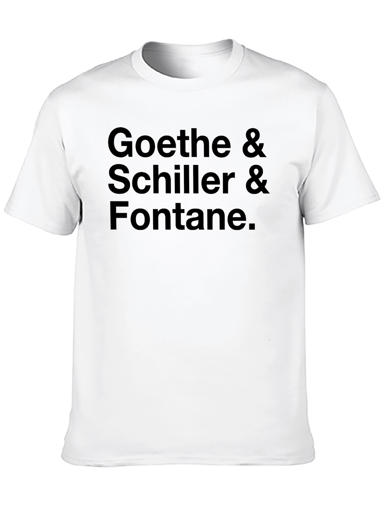 Goethe Schiller & Fontane Black Graphic Tee
