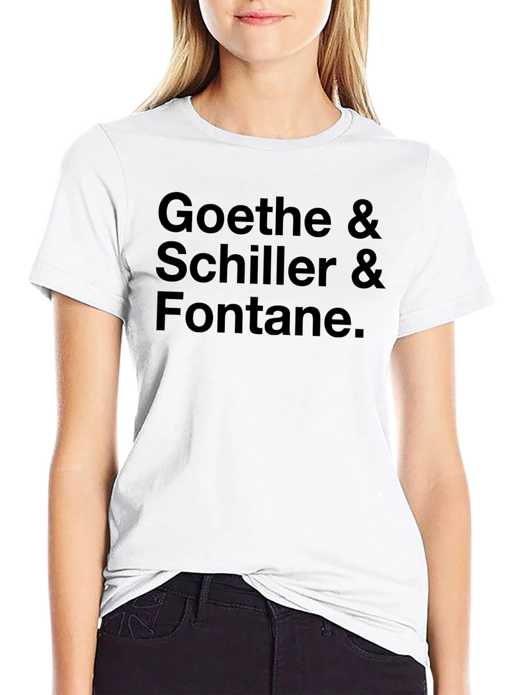 Goethe Schiller & Fontane Black Graphic Tee