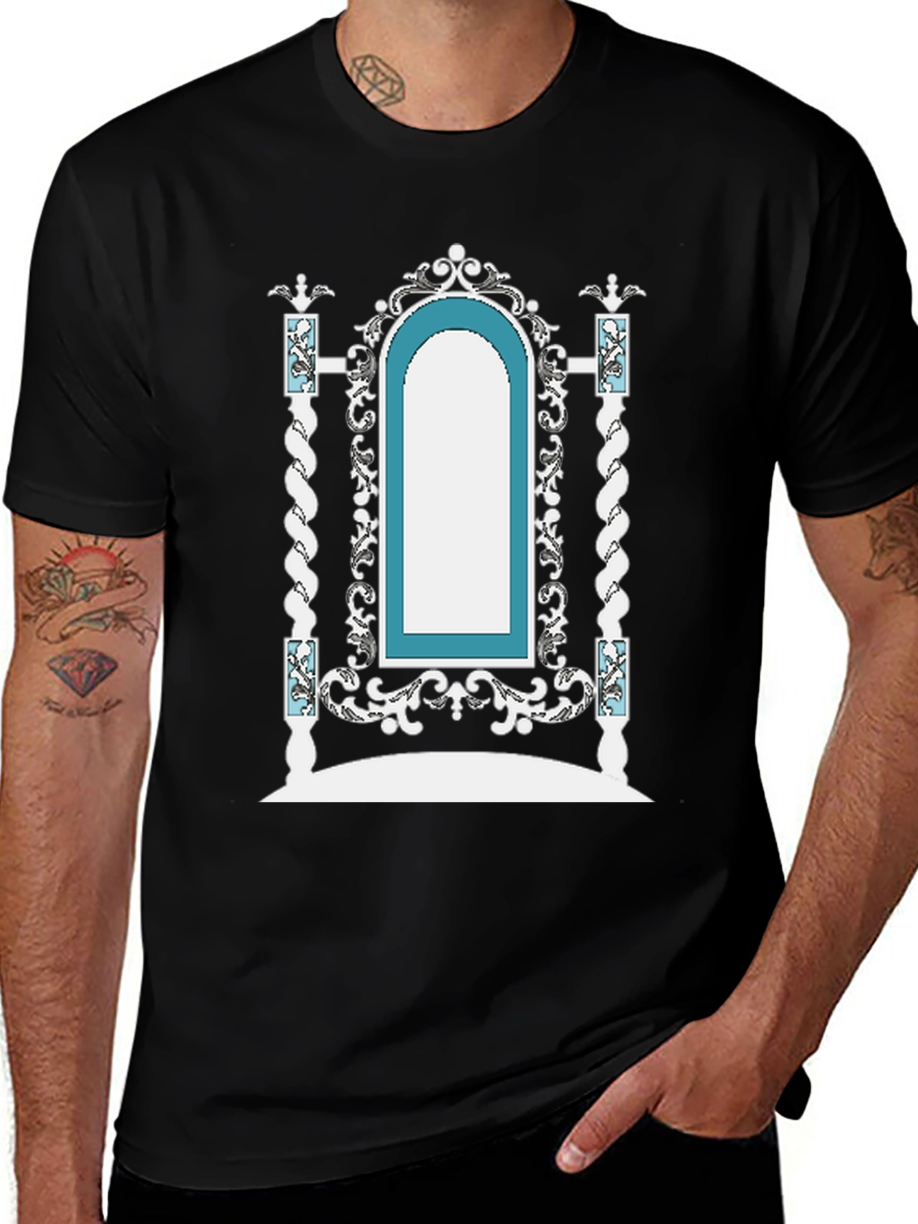 Ornate Archway Graphic Tee - Unique Fashion Statement