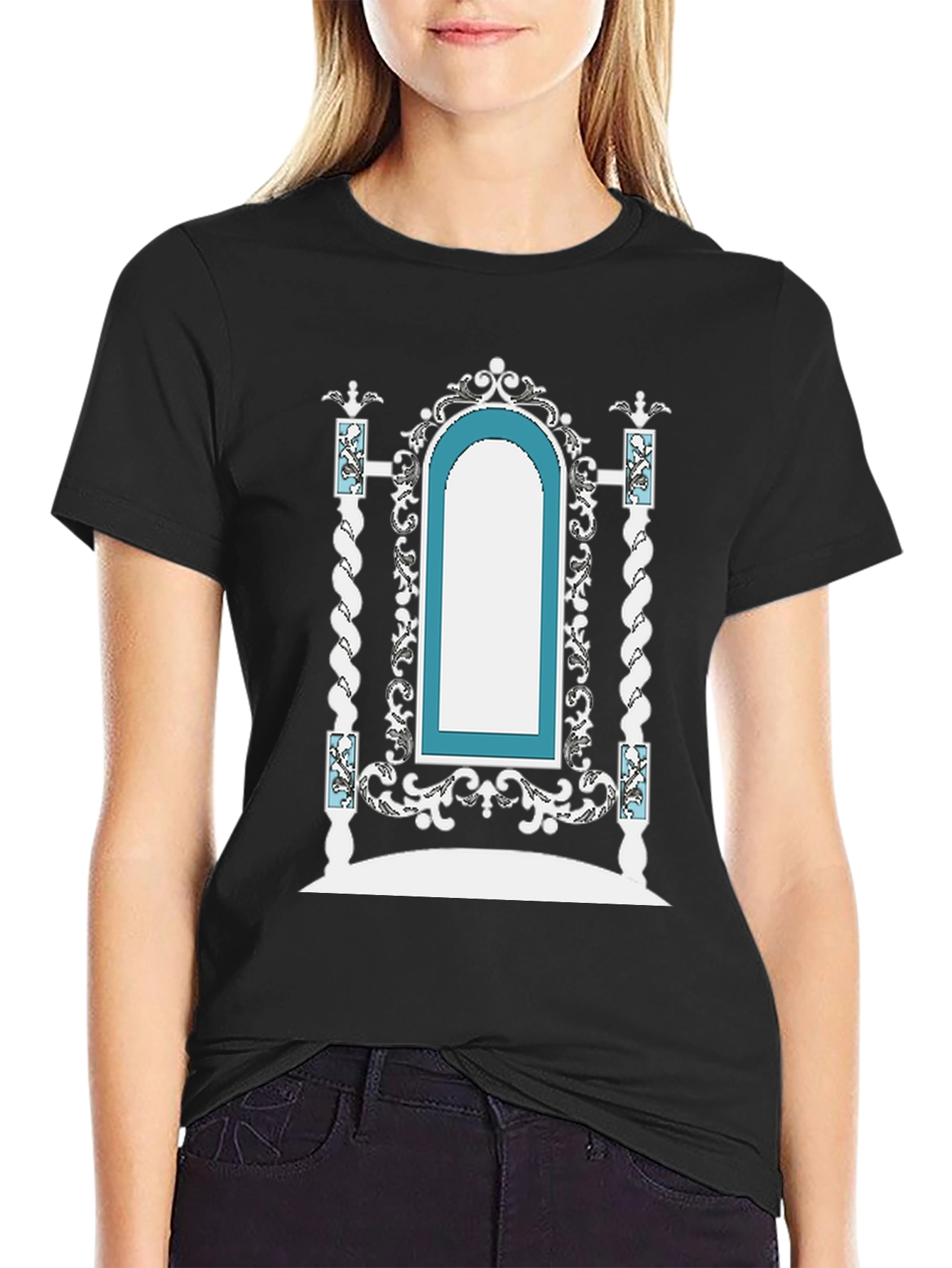 Ornate Archway Graphic Tee - Unique Fashion Statement