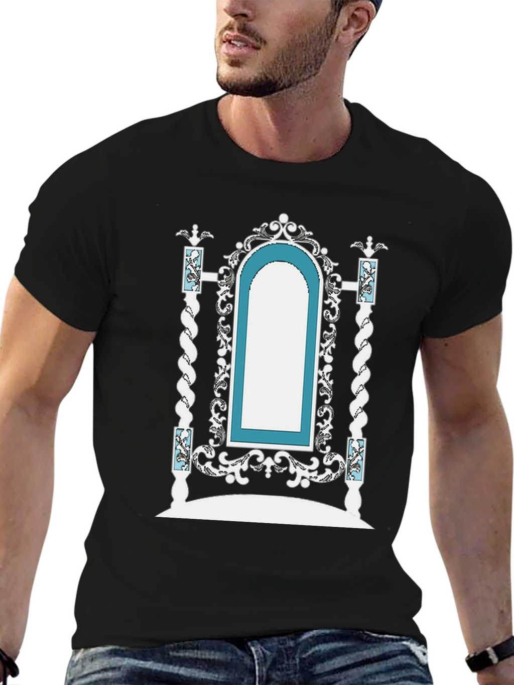 Ornate Archway Graphic Tee - Unique Fashion Statement