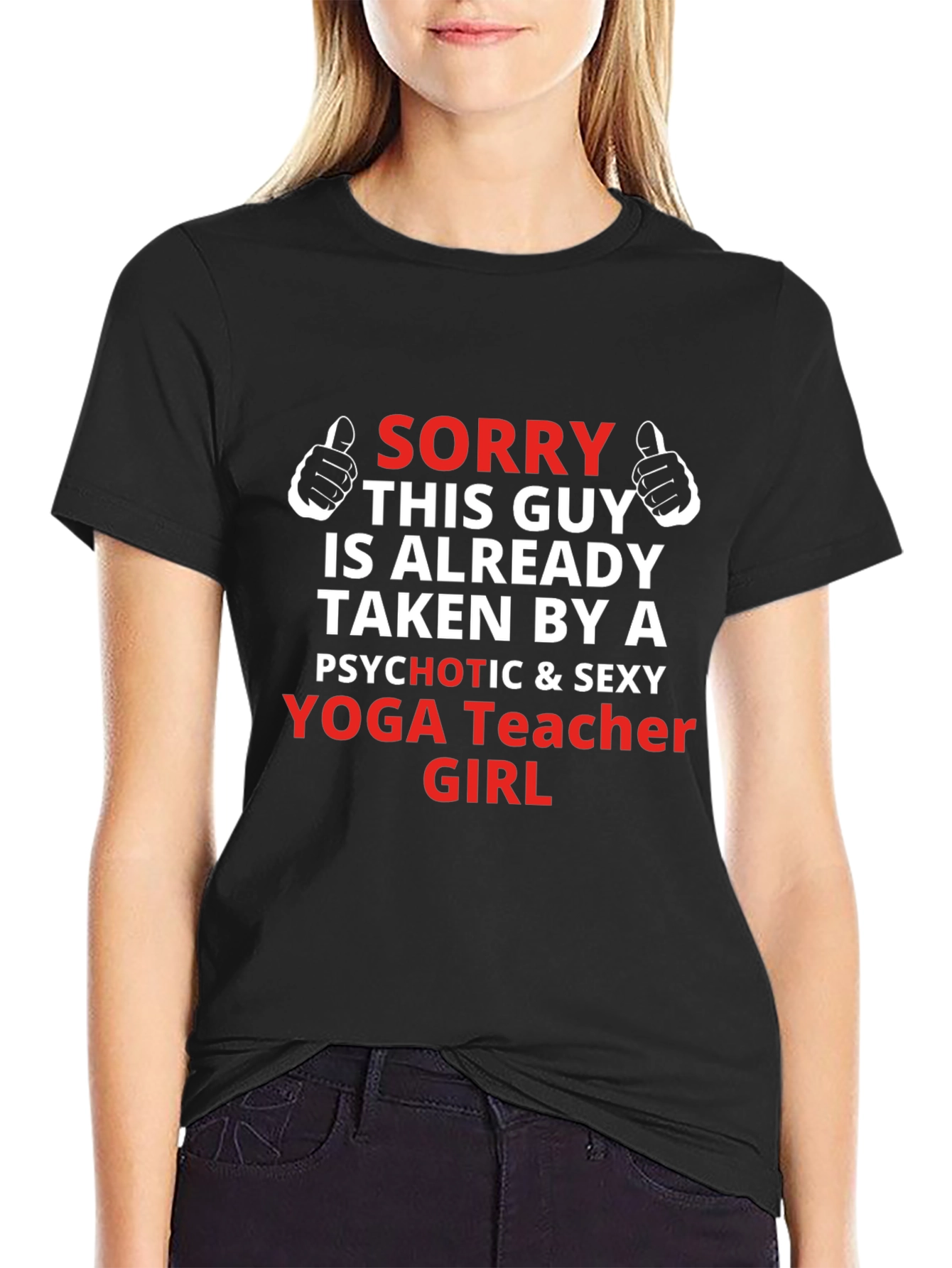 Sorry Taken Yoga Teacher Funny Mens T-Shirt