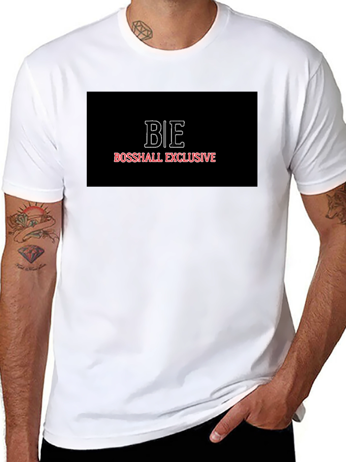 BossHall Exclusive BE Logo T-Shirt - Modern Style