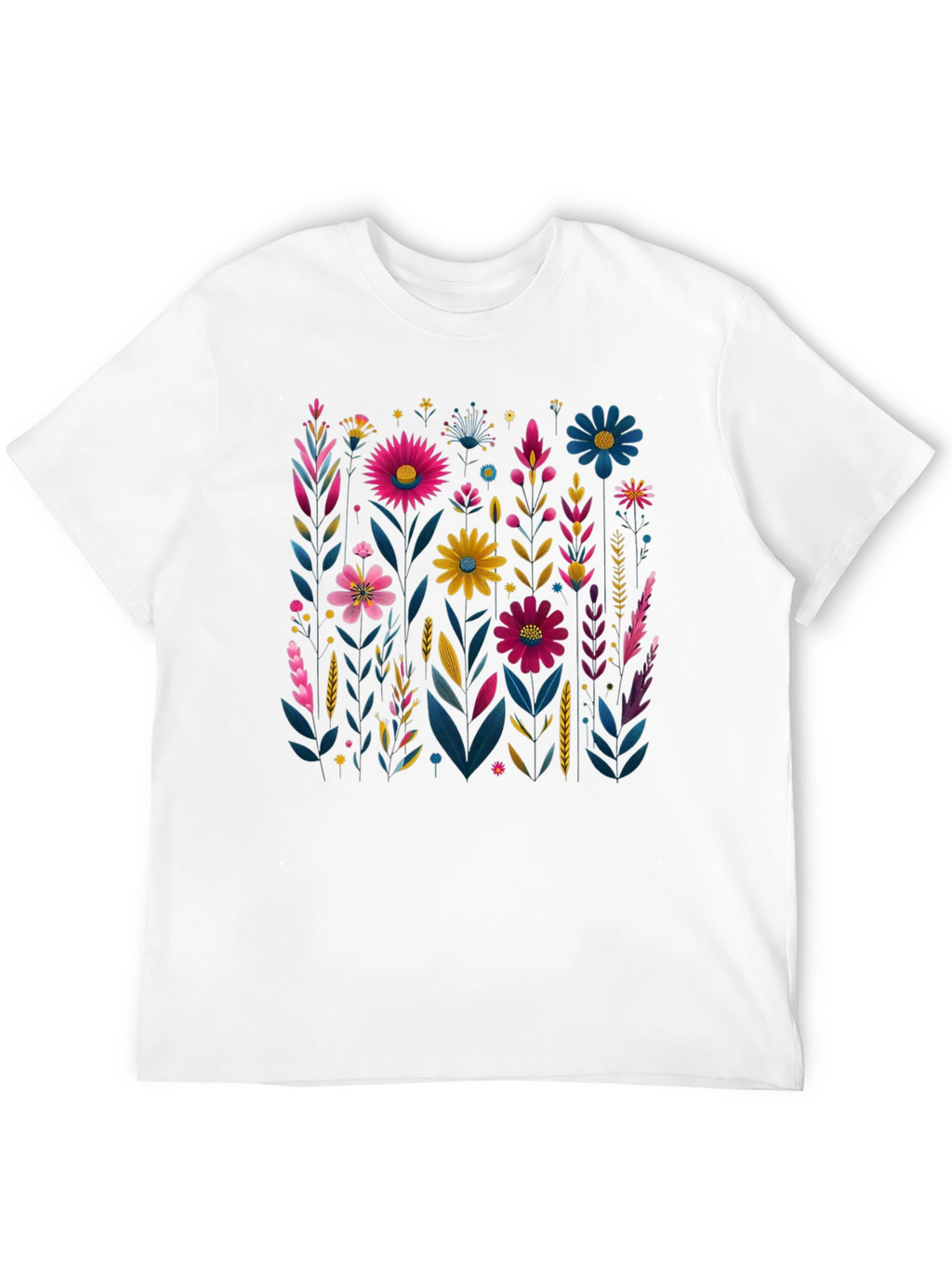 Floral Print Crew Neck T-Shirt